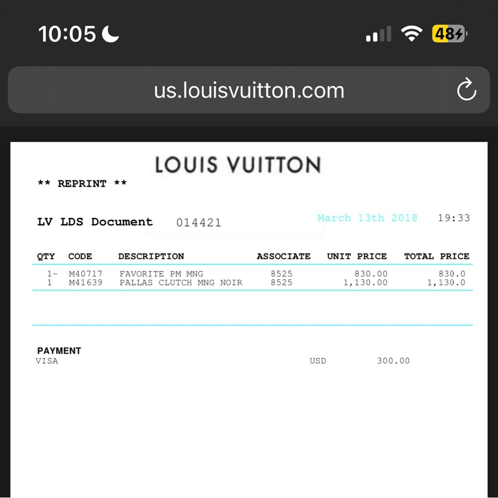Authentic Louis Vuitton Pallas Clutch - Picture 16 of 16